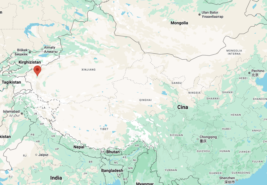 cartina Kashgar Xinjiang