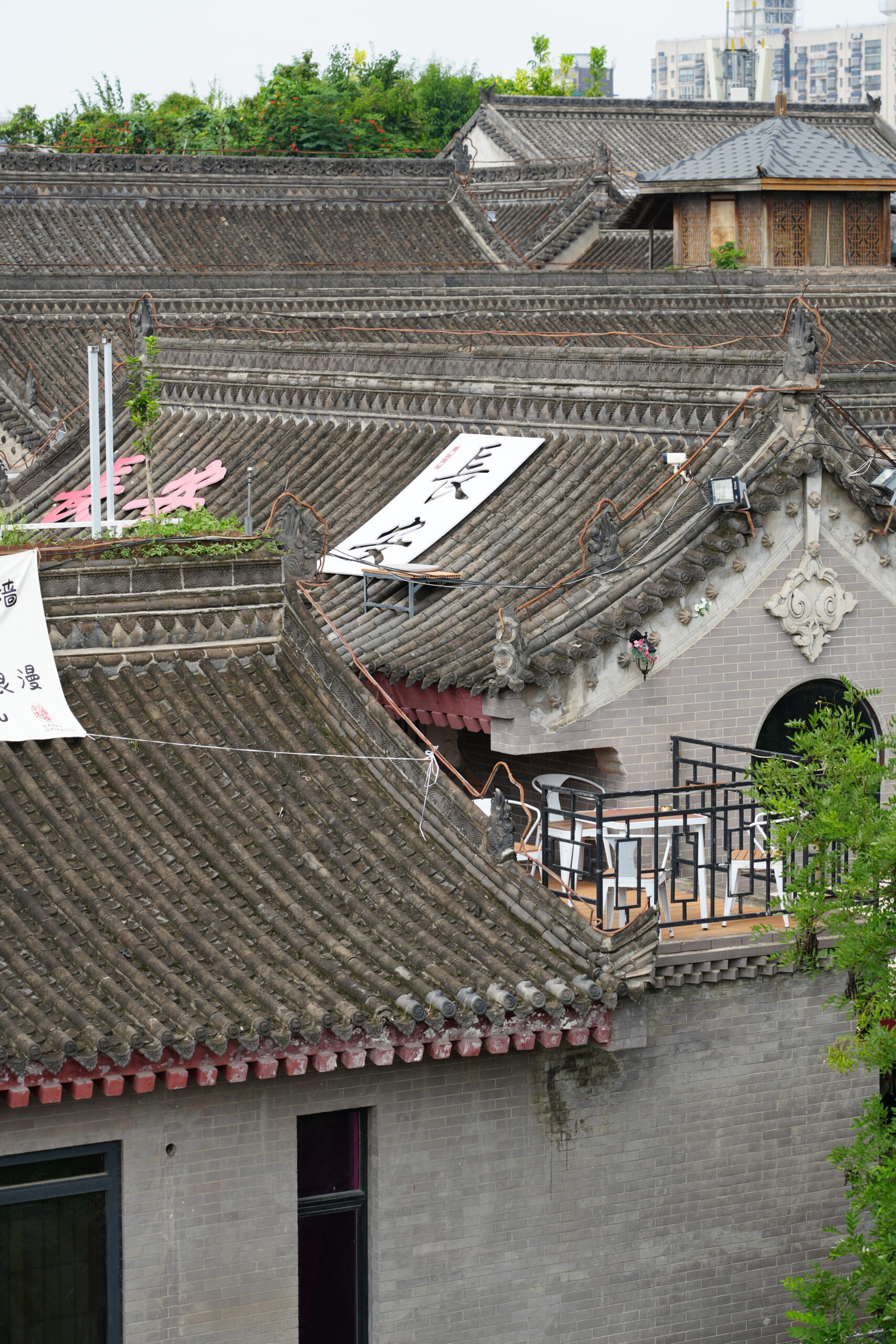 La vista sulla città vecchia dalle mura della città di Xi'an